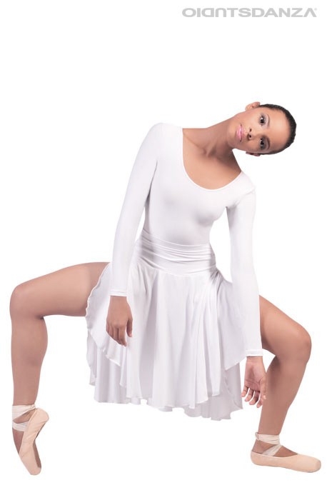 Robe de danse blanche - Costume de danse en ligne